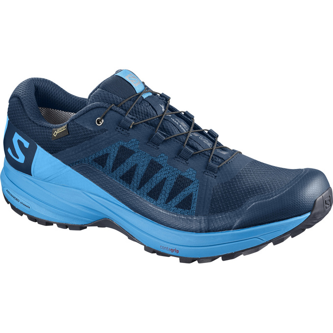 Salomon Singapore Mens Trail Running Shoes - XA ELEVATE GTX® Navy/Blue | 74982-WJRG